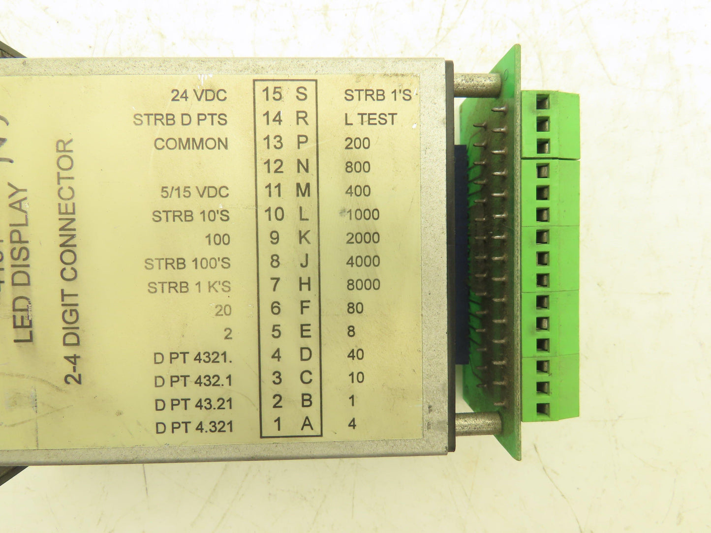 Total Control 4161-4-24-N12-H LED Display 2-4 Digit Connector