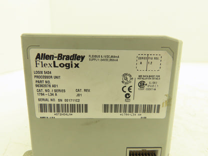 Allen Bradley 1794-L34 Flex Logix 5434 Processor Ser A Cat Rev J01 F/W 1.2