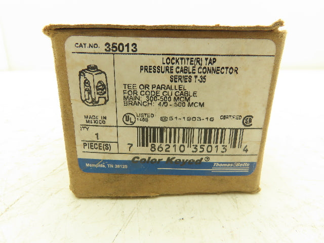 Thomas & Betts 35013 Loctite Tap Pressure Cable Connector 4/0 AWG-500 MCM