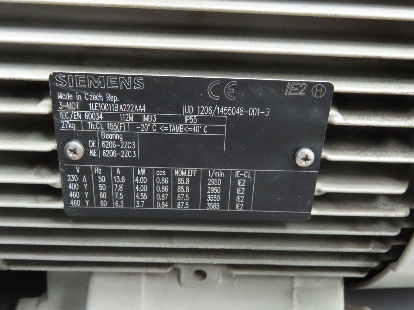 Moro MAR501T3L Backward Incline Blower 4kw Motor 230/460V 3Ph