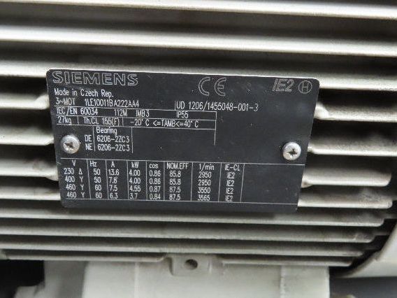 Moro MAR501T3L Backward Incline Blower 4kw Motor 230/460V 3Ph