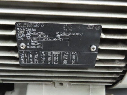 Moro MAR501T3L Backward Incline Blower 4kw Motor 230/460V 3Ph