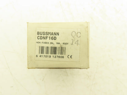 Cooper Bussman CDNF16D Non-Fused Disconnect Switch 16A 600V 18-8AWG