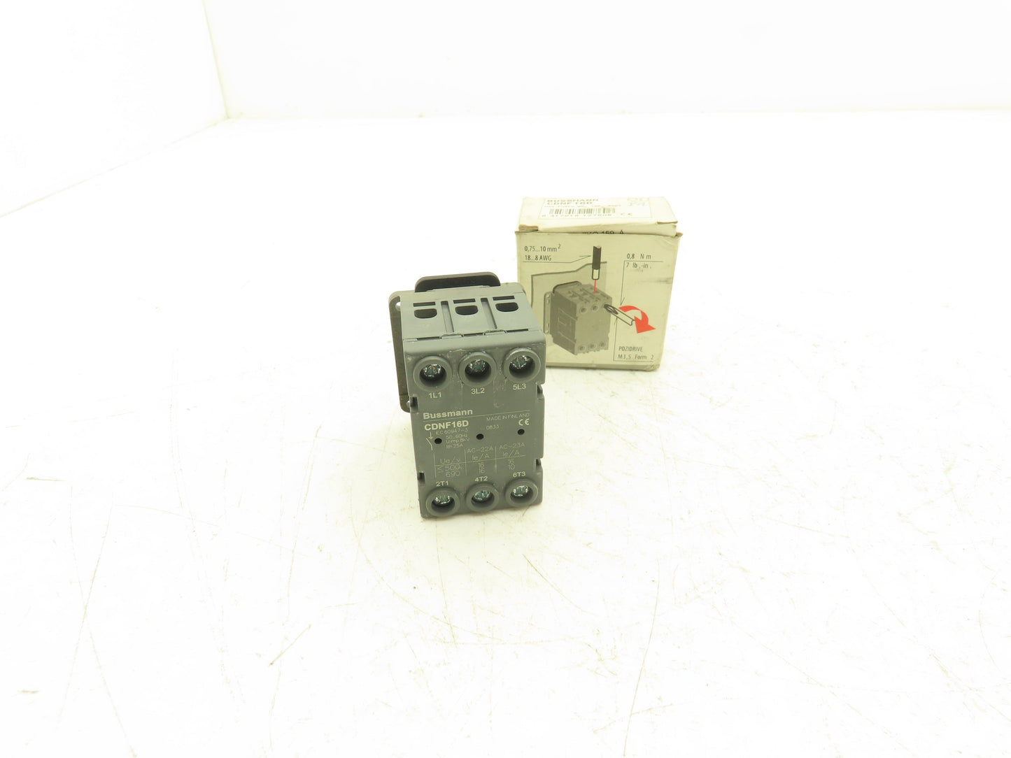 Cooper Bussman CDNF16D Non-Fused Disconnect Switch 16A 600V 18-8AWG