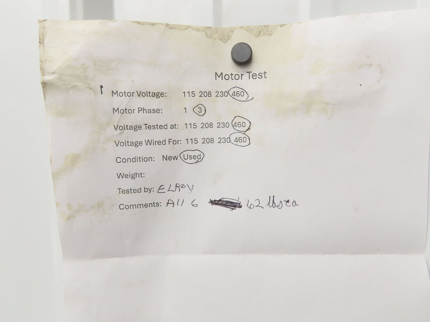 Meidinger AT68 Centrifugal Fan Blower 3x4" In/Out WEG 0.63kw 460V 3Ph 11" Blade