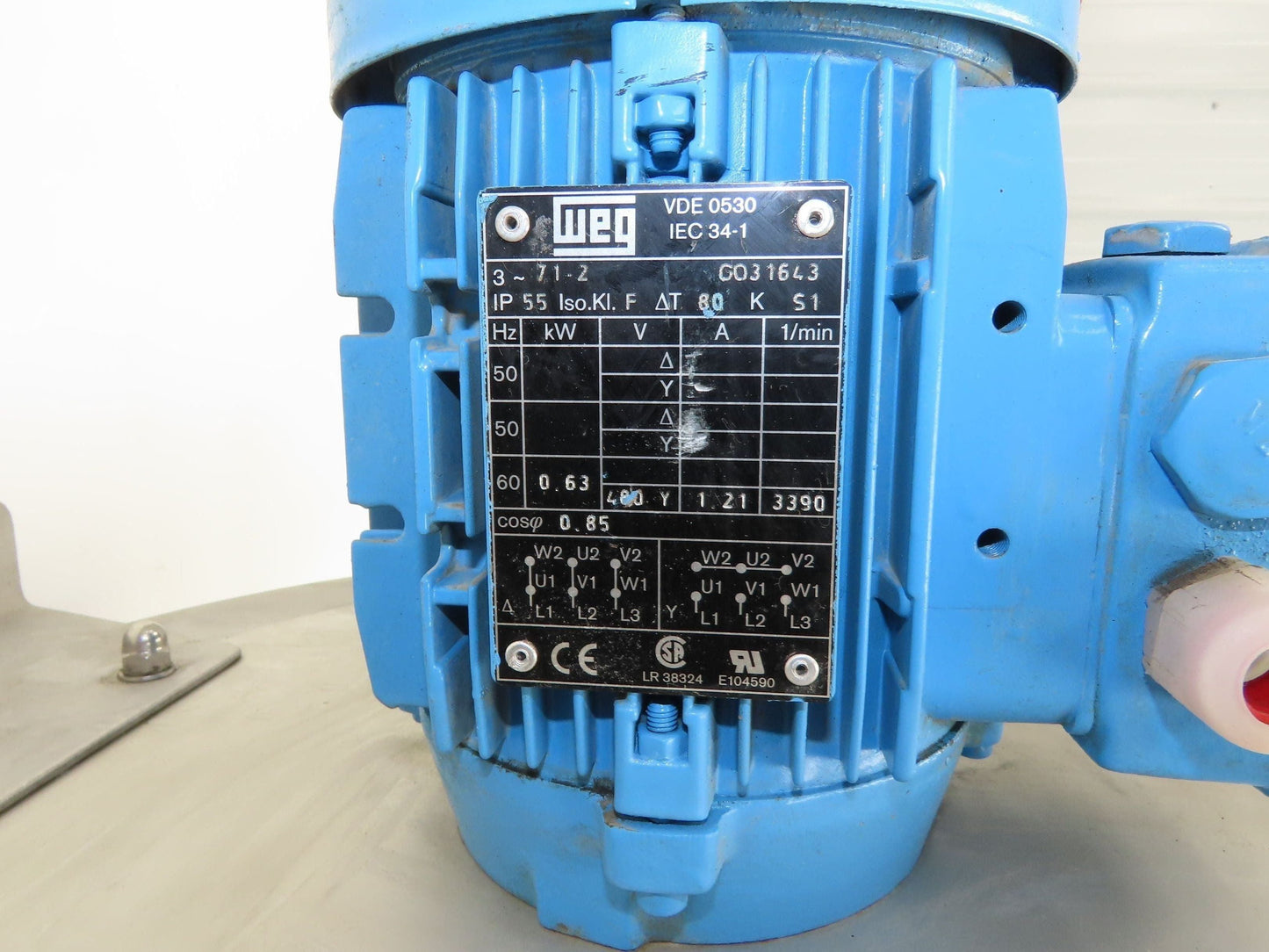 Meidinger AT68 Centrifugal Fan Blower 3x4" In/Out WEG 0.63kw 460V 3Ph 11" Blade