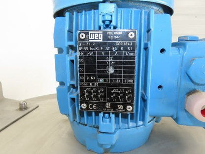 Meidinger AT68 Centrifugal Fan Blower 3x4" In/Out WEG 0.63kw 460V 3Ph 11" Blade