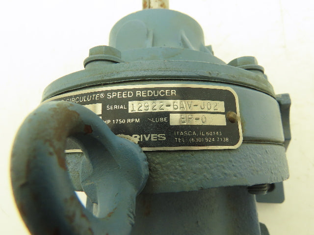 Shimpo Circulute 105-294030BH Inline Gearbox 29:1 Reducer 0.5Hp 60 RPM 511 In-Lb