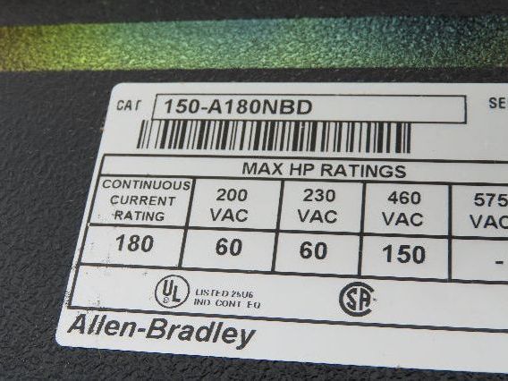 Allen Bradley 150-A180NBD SMC Plus Smart Motor Controller 3Ph 480v 150Hp
