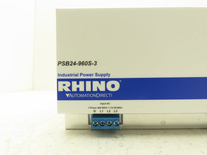 Rhino PSB24-960S-3 Power Supply 3PH 400-500V 1.7A Input 24V 40A Output