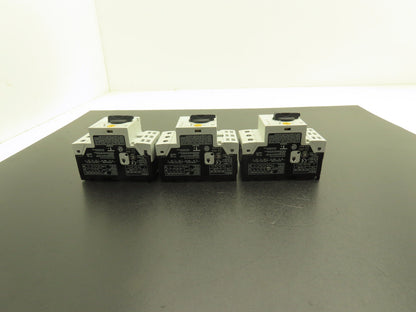 Moeller PKZM0 PKZM0-4-SC Manual Motor Starter 2.5-4A 3Hp 600vAC 3Ph Lot Of 3