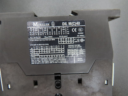 Siemens DIL MC40 Contactor 40Hp 600v 3Ph Aux Contact 4NC 4NO Lot of 4