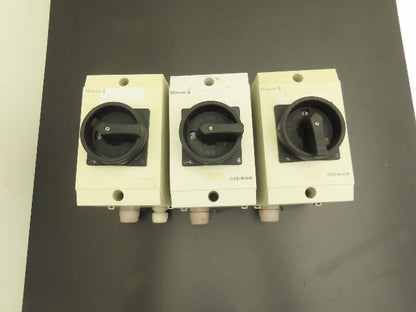Moeller CI-K2X-145-M-NA Enclosure Switch 32A 600vAC 3Ph Lot of 3