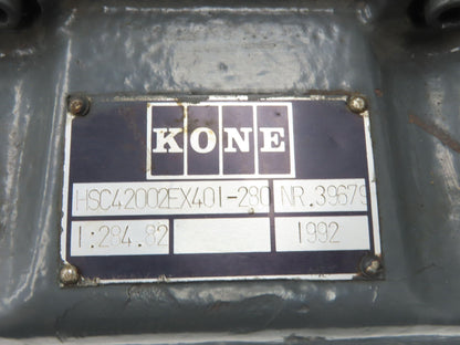 Kone Cranes HSC42002EX401-280 Gear Reducer 284.82:1 Gearbox 100mm Hollow Shaft