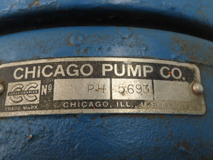 Chicago Pump PH5693 Cast Iron Centrifugal Pump 4x3" Flanged 7.5Hp 460V 254UCZ