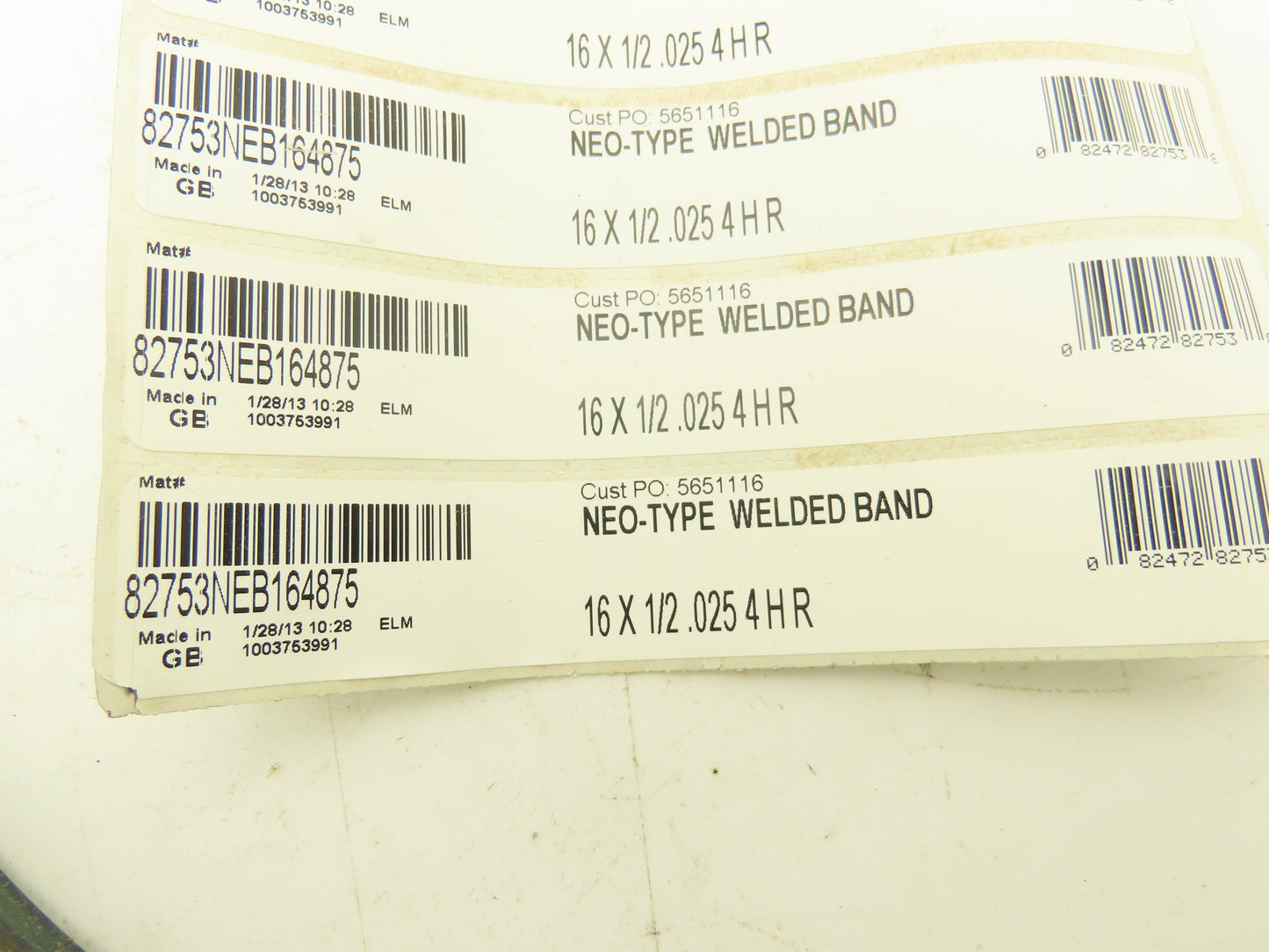 Lenox 82753NEB164875 4 TPI Metal Bandsaw Blade 1/2"x .025"x 16'L  Lot of 5
