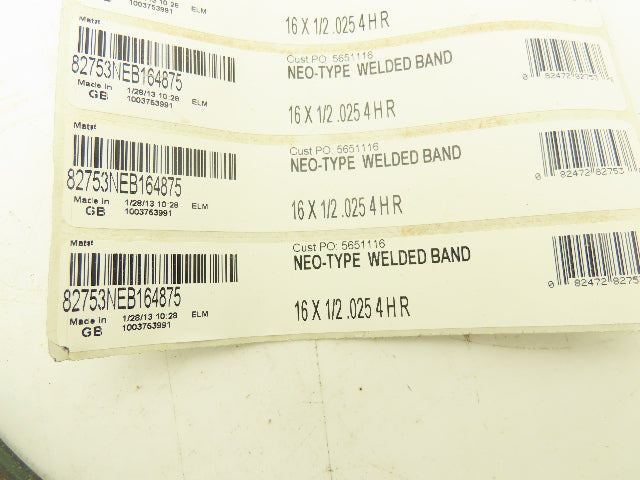 Lenox 82753NEB164875 4 TPI Metal Bandsaw Blade 1/2"x .025"x 16'L  Lot of 5