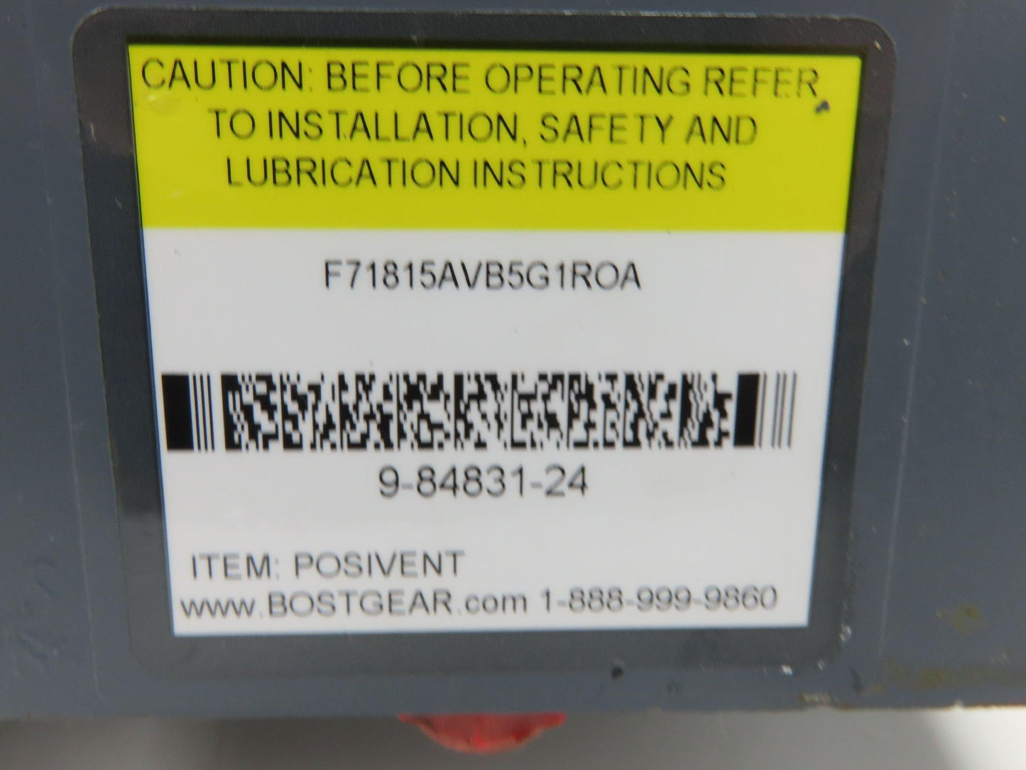 Boston Gear F71815AVB561R0A Gearmotor 15:1 Reducer 116rpm 1/2Hp 230/460V LH 56C