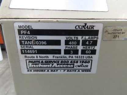 Conair PF4 PowerFill Vacuum Conveying System Portable Stand 480V 2.5Hp Blower