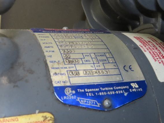 Conair PF4 PowerFill Vacuum Conveying System Portable Stand 480V 2.5Hp Blower