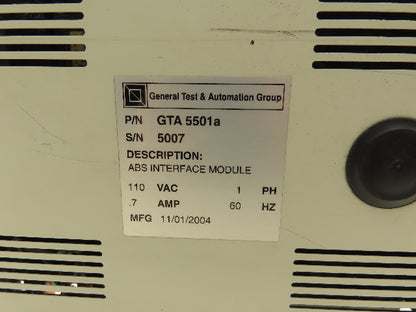 GTA 5501a ABS Interface/Calibrator Module 110V 1ph .7amp 60Hz.