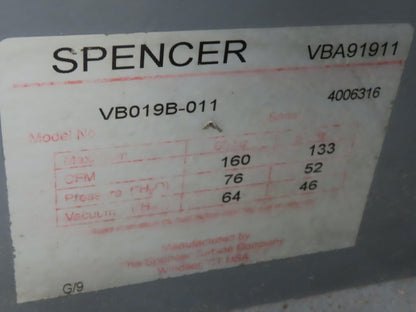 Conair PF3 PowerFill Vacuum Conveying System Portable Stand 480V 2.5Hp Blower