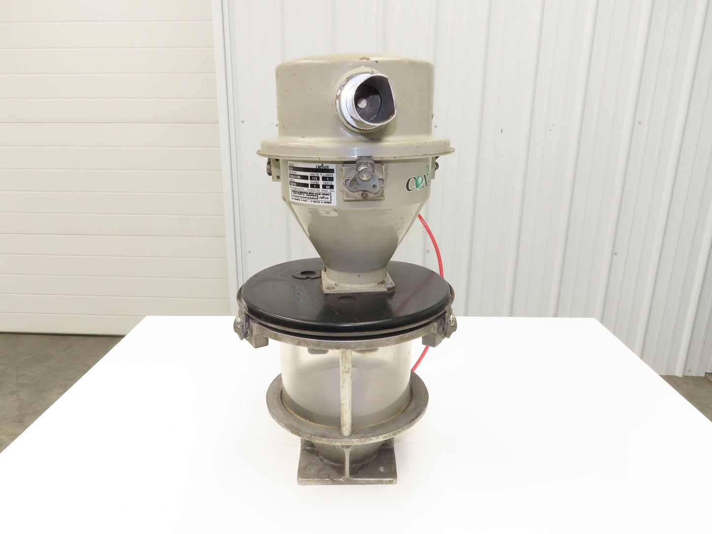 Conair DL8 Vacuum Receiver Loader 8" Clear Hopper Pneumatic Valve