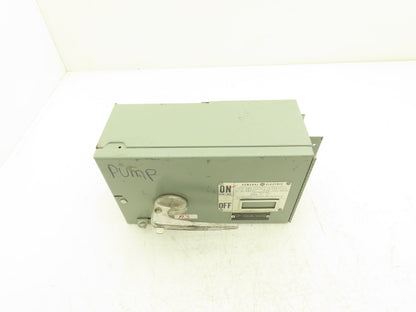 General Electric QMR261 Fusible Disconnect 30A 600vAC 3 Pole 10Hp Max 3Hp Std