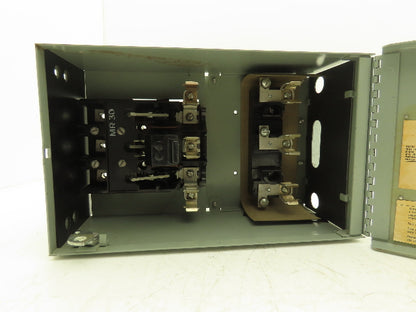 General Electric QMR261 Fusible Disconnect 30A 600vAC 3 Pole 10Hp Max 3Hp Std