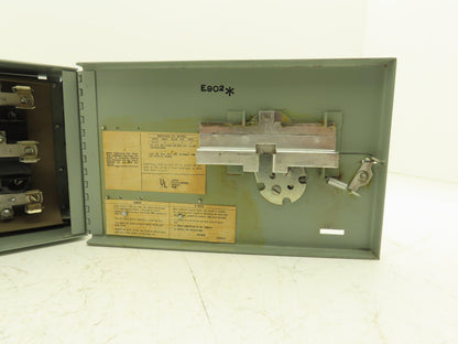 General Electric QMR261 Fusible Disconnect 30A 600vAC 3 Pole 10Hp Max 3Hp Std