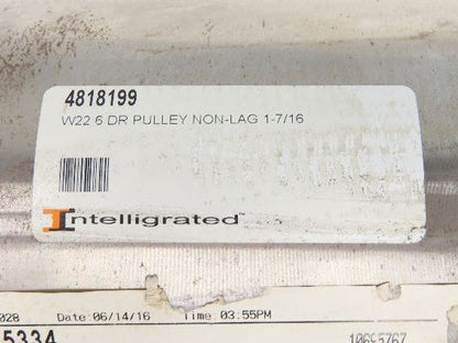 Intelligrated 22" Conveyor Crowned Drive Pulley 6"x 20-3/4"W 1-7/16" Shaft