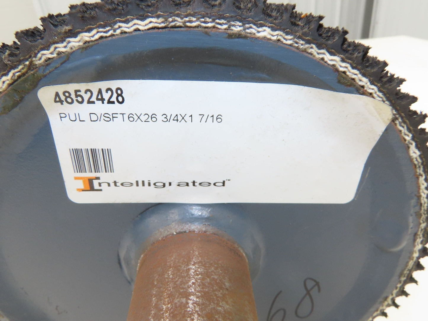 Intelligrated 28" Conveyor Lagged Grip Top Pulley 6"x 26-3/4"W 1-7/16" Shaft