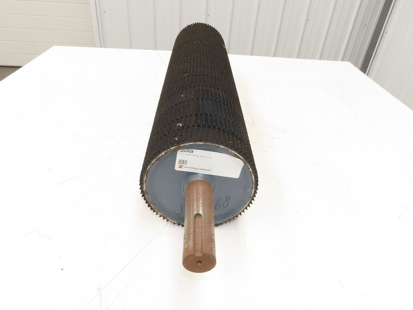 Intelligrated 28" Conveyor Lagged Grip Top Pulley 6"x 26-3/4"W 1-7/16" Shaft