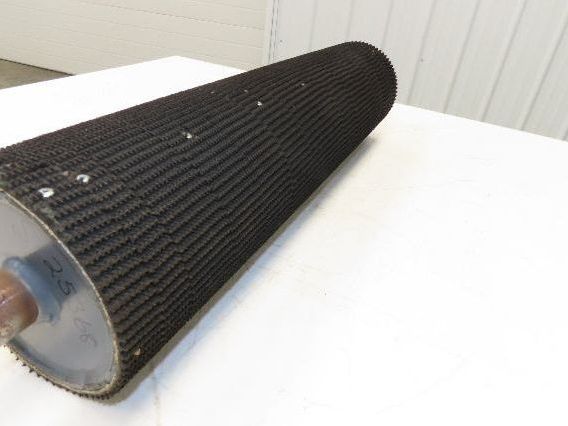Intelligrated 28" Conveyor Lagged Grip Top Pulley 6"x 26-3/4"W 1-7/16" Shaft
