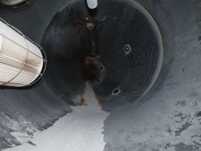 Dynamic Air Conveying Pneumatic Bulk Material Receiver Hopper Bin 60"x 15'H