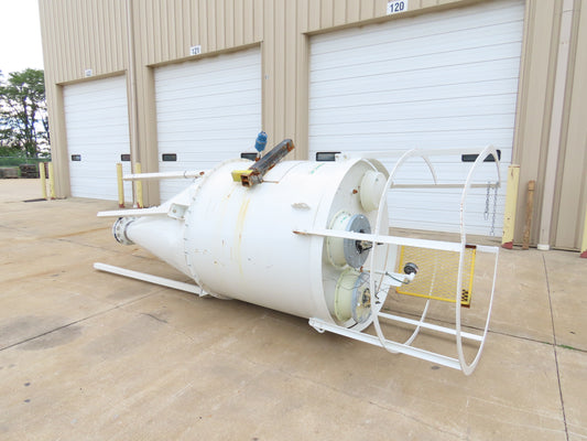 Dynamic Air Conveying Pneumatic Bulk Material Receiver Hopper Bin 60"x 15'H