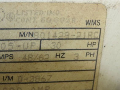 Reliance Electric 801429-21RC MaxPak Plus DC Drive 3Ph 480v In 240vDC 105A 30Hp