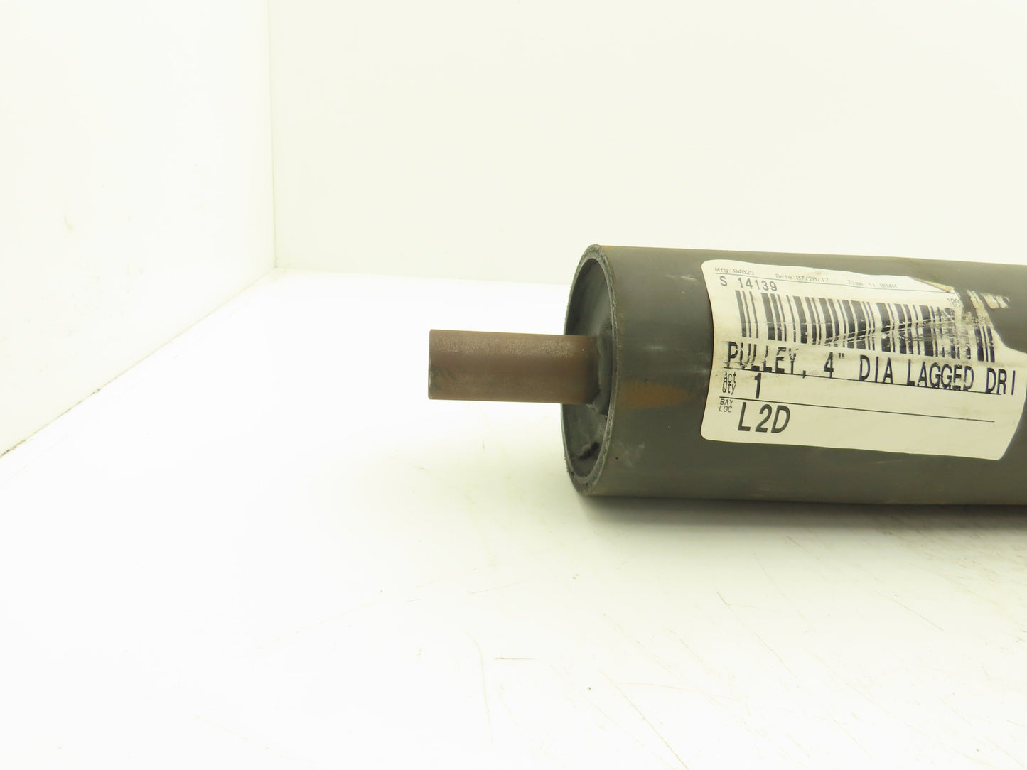 Intelligrated Conveyor 4"x 20" Crowned Lagged Pulley 1-3/16" Shaft