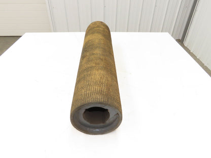 6"x 29" Lagged Grip-Top Conveyor Pulley Taper Bushed Bore