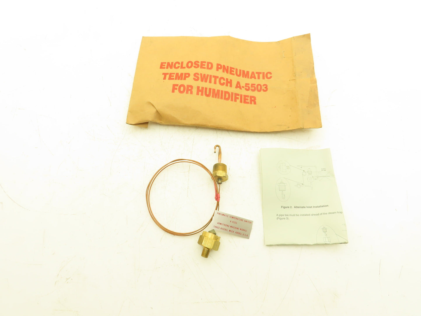 Armstrong A-5503 Pneumatic Temperature Switch 205° Steam Humidifier Lot of 2