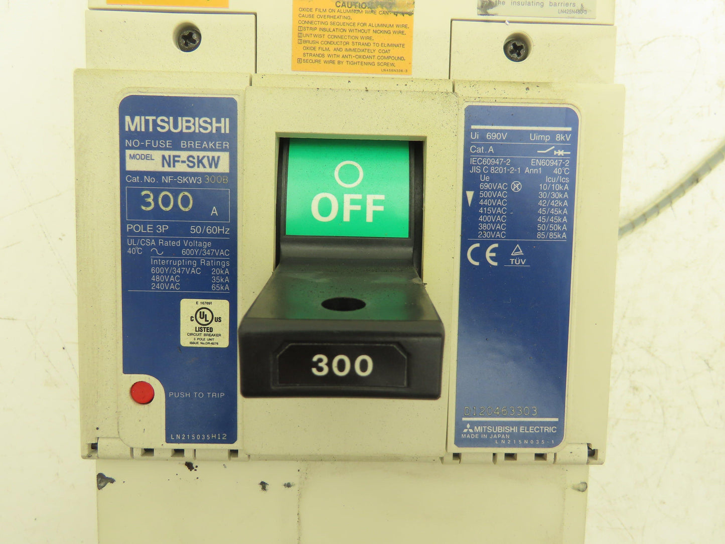 Mitsubishi Electric NF-SKW3 Circuit Breaker 300A 3Ph 600v