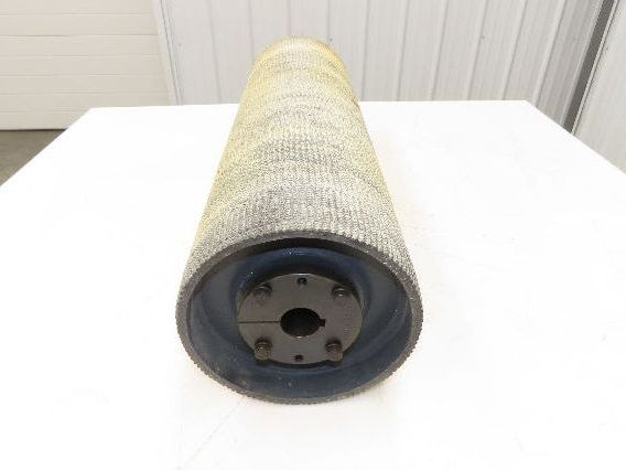 Precision 8"x 29" Lagged Grip-Top Conveyor Pulley 1-7/16" QD Bushed Bore