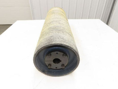 Precision 8"x 29" Lagged Grip-Top Conveyor Pulley 1-7/16" QD Bushed Bore