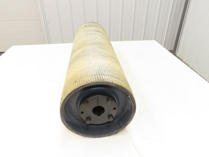 Precision 8"x 29" Lagged Grip-Top Conveyor Pulley 1-7/16" QD Bushed Bore