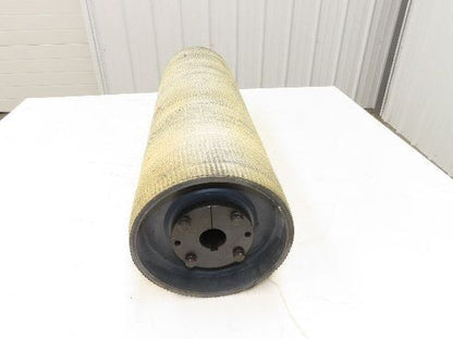 Precision 8"x 29" Lagged Grip-Top Conveyor Pulley 1-7/16" QD Bushed Bore