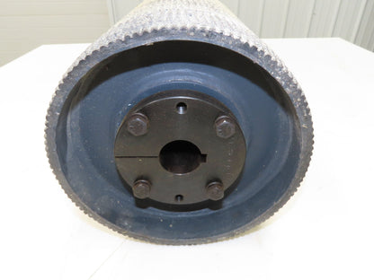 Precision 8"x 29" Lagged Grip-Top Conveyor Pulley 1-7/16" QD Bushed Bore