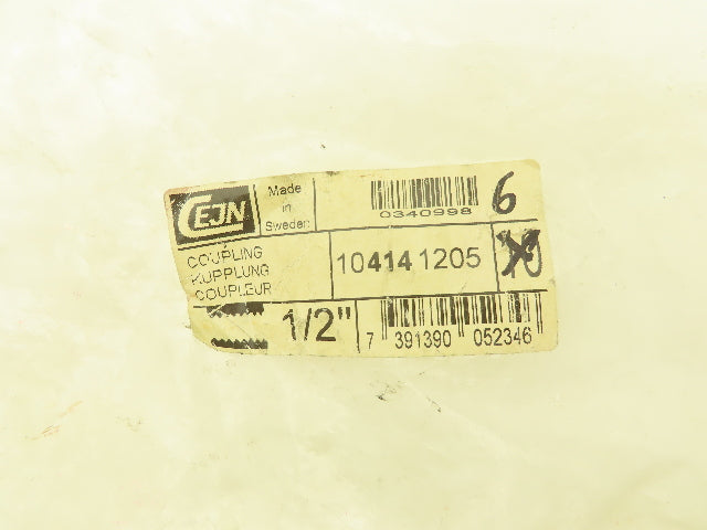 CEJN 104141205 Quick Disconnect Valved Fluid Coupler 1/2" Female Thread Lot of 6