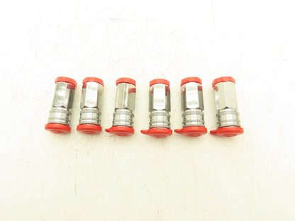 CEJN 104141205 Quick Disconnect Valved Fluid Coupler 1/2" Female Thread Lot of 6