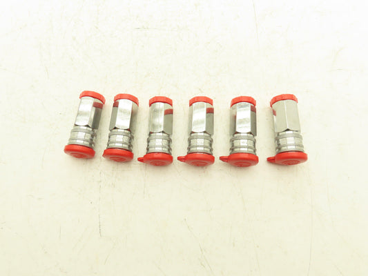 CEJN 104141205 Quick Disconnect Valved Fluid Coupler 1/2" Female Thread Lot of 6