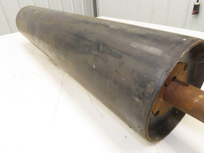 6"x 29"W Lagged Conveyor Pulley 1-7/16" Shaft Taper Bushed